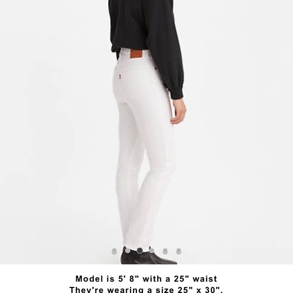 Levi’s White 501 Skinny Jeans - Picture 4 of 5